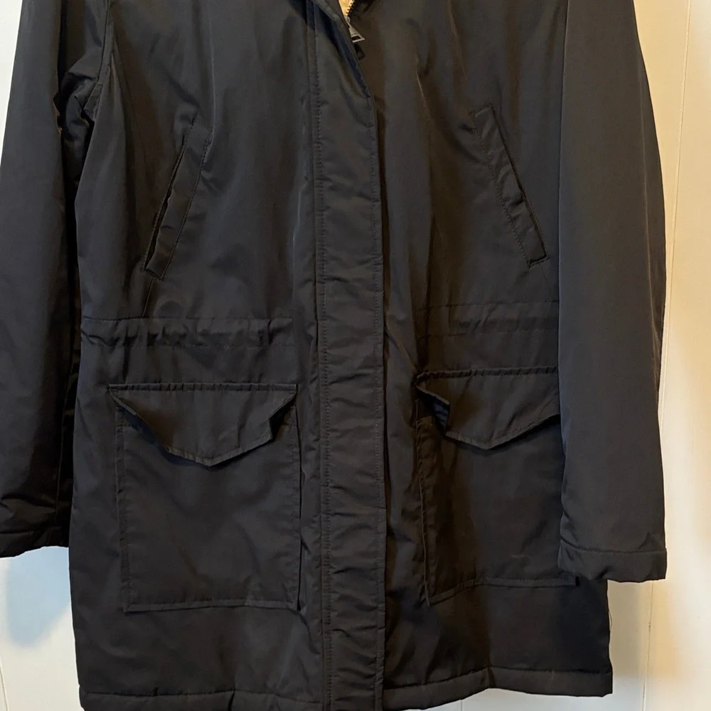 Women's Levis Black Parka Coat - Picture 3 of 7